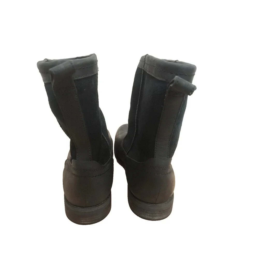 UGG‎ Men's Black Lerette Waterproof Suede Leather Boots Size US 9.5